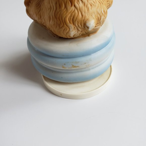 Rotating Music Box Teddy Bear Plays "Children's Marching Song" This Old Man.... - Picture 7 of 9